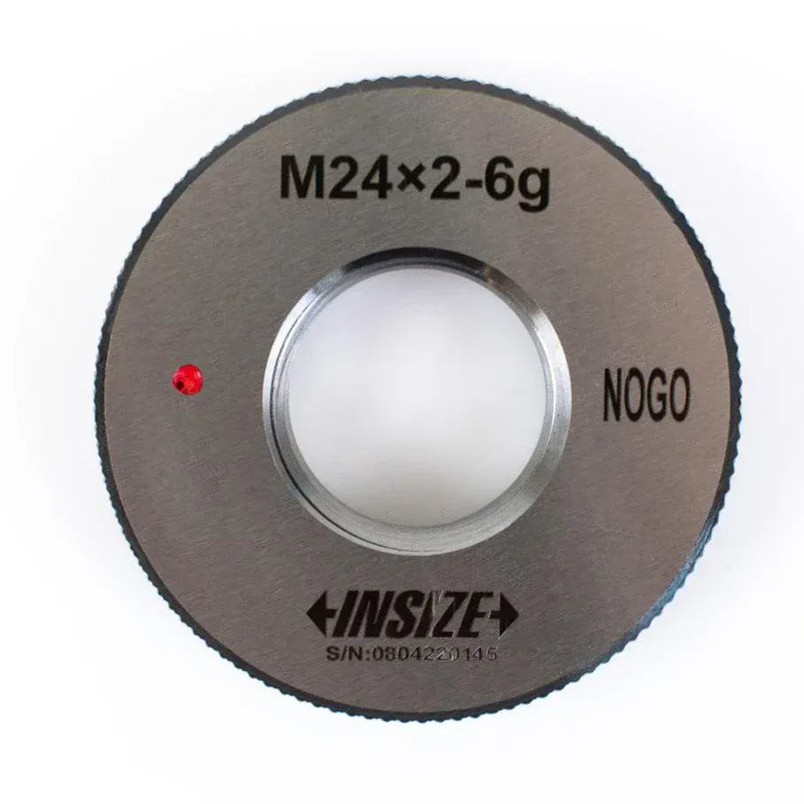 INSIZE Measuring Equipment Insize Metric Thread Ring Gage M24 × 2 mm Class 6g NOGO Ring Gage Series 4129-24TN