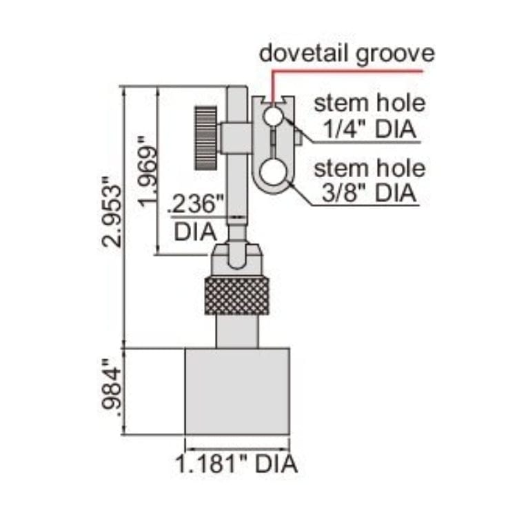 INSIZE Measuring Equipment Insize Mini Magnetic Stand 22LBF Range Series 6211-10E