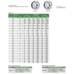 INSIZE Measuring Equipment Insize NOGO Thread Ring Gauge M6X1.0 Series 4120-6N