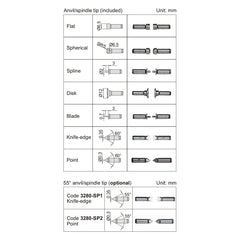 INSIZE Measuring Equipment Insize Non-Rotating Micrometer with Anvil/spindle tips 0-25mm Range Series 3280-25A