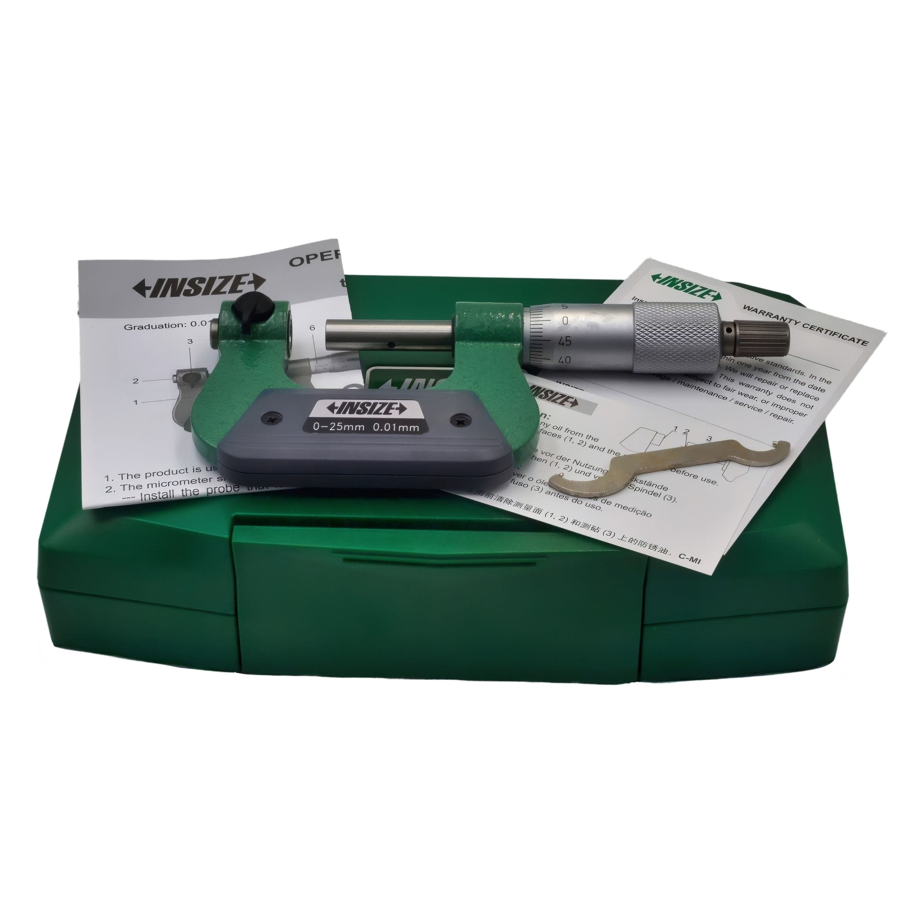 INSIZE Measuring Equipment Insize Screw Thread Micrometer 0-25mm Range Series 3281-25A