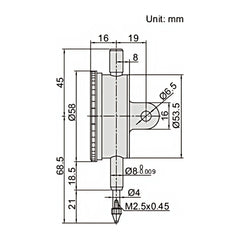 INSIZE Measuring Equipment Insize Shockproof Dial Indicator 5mm Range Series 2314-5A