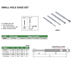 INSIZE Measuring Equipment Insize Small Hole Gauge Set 4208-1