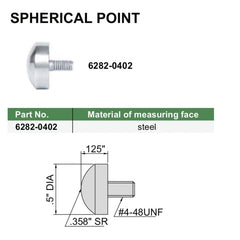 INSIZE Measuring Equipment Insize Spherical Point 0.125" Range Series 6282-0402