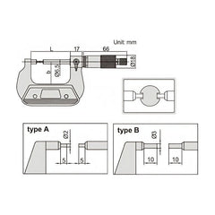 INSIZE Measuring Equipment Insize Spline Micrometer 75-100mm Range Series 3233-100BA
