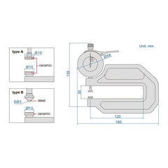INSIZE Measuring Equipment Insize Thickness Gauge 0-20mm x 0.01mm Range Series 2365-20B