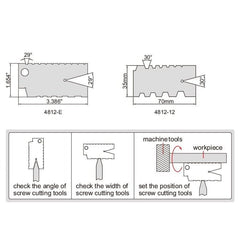 INSIZE Measuring Equipment Insize Thread Angle Gauge 1-10TPI Range Series 4812-E