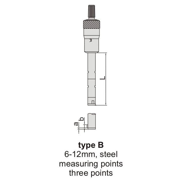 INSIZE Measuring Equipment Insize Three Point Internal Micrometer 10-12mm Range Series 3227-12