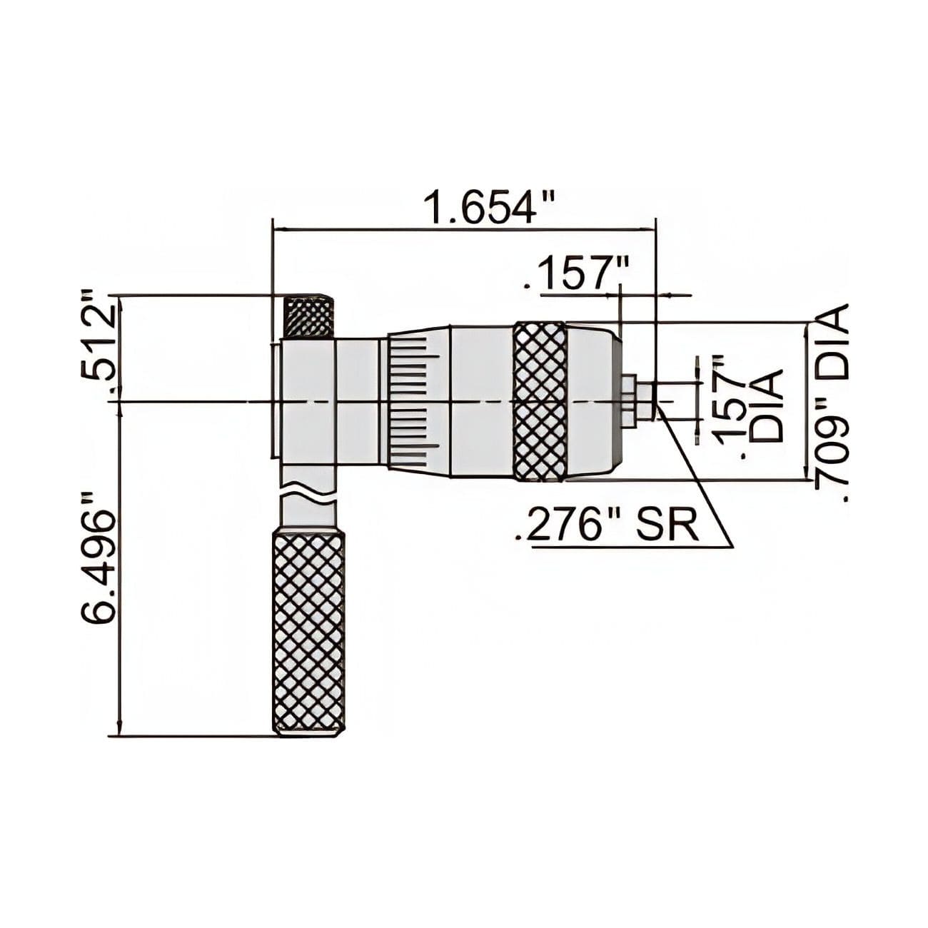 INSIZE Measuring Equipment Insize Tubular Inside Micrometer 2-8" Range Series 3221-8