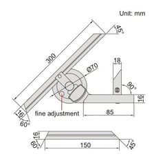 INSIZE Measuring Equipment Insize Universal Protractor 0-360° Range Series 2372-360