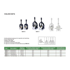 INSIZE MEASURING EQUIPMENT Insize V-Block Set 50×40×40 mm Series 6896-11