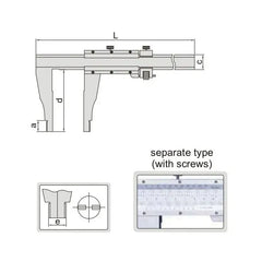 INSIZE MEASURING EQUIPMENT Insize Vernier Caliper 0-1500mm (200mm Jaw) Series 1214-1500