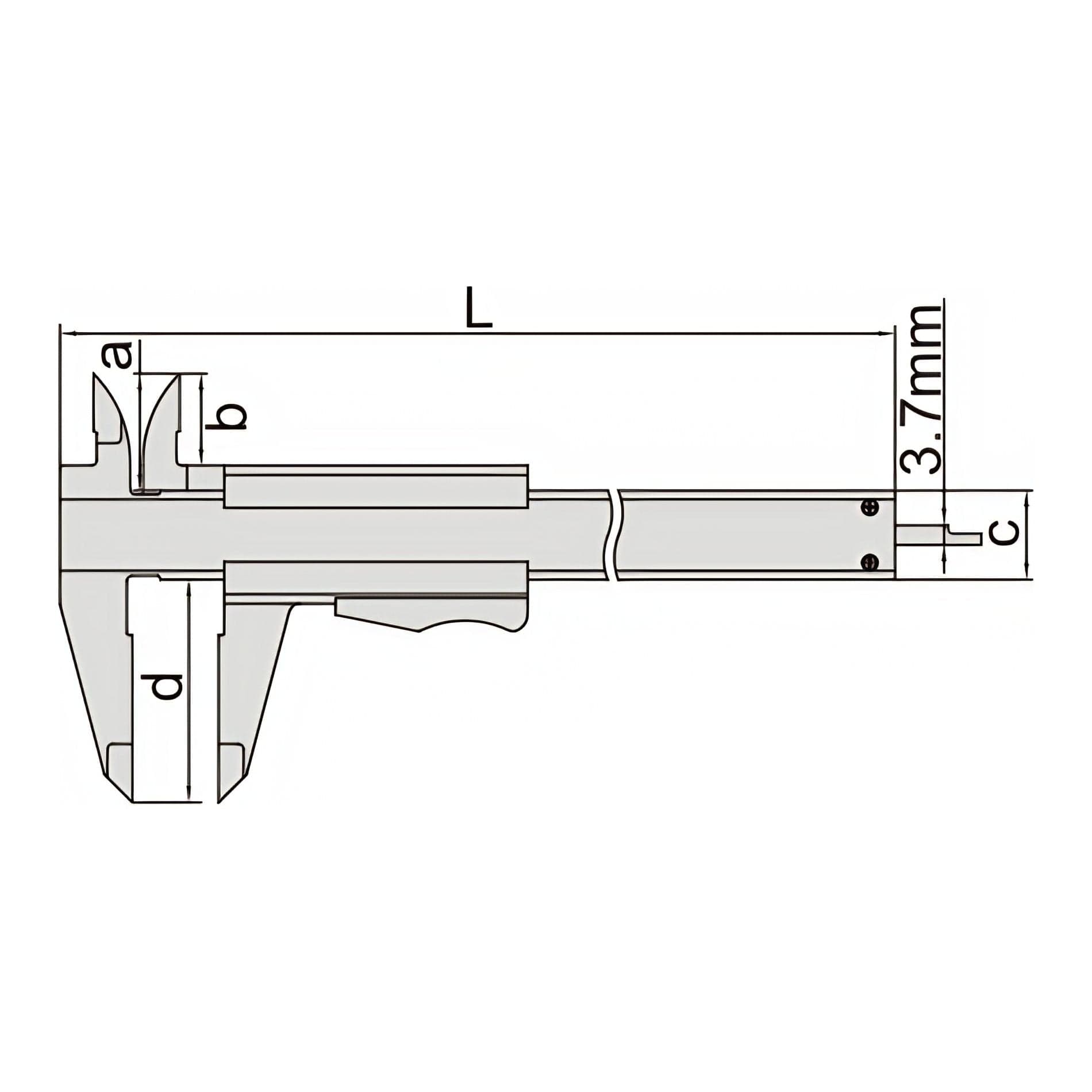 INSIZE Measuring Equipment Insize Vernier Caliper 0-150mm/0-6" Range Series 1223-1502