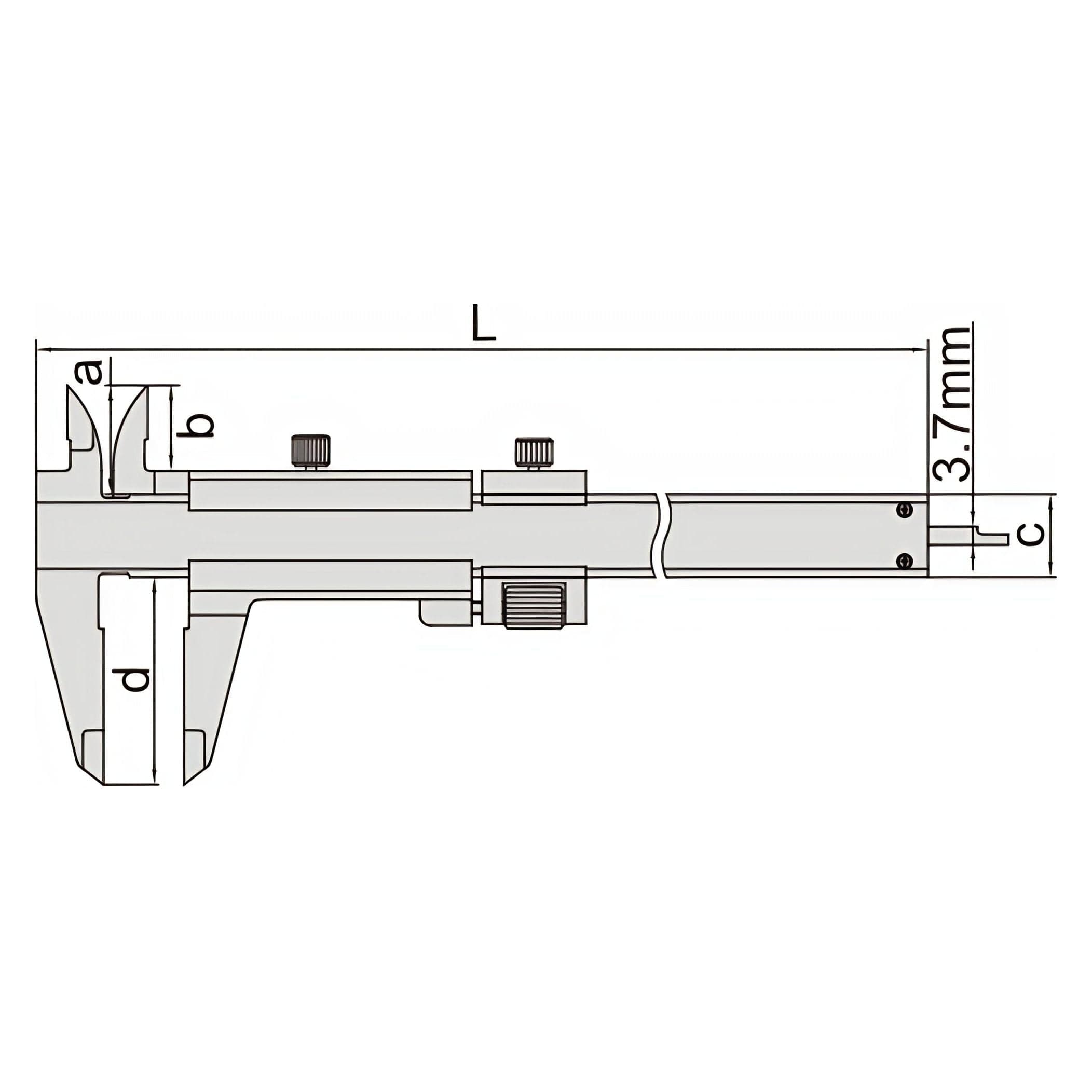 INSIZE Measuring Equipment Insize Vernier Caliper 0-180mm/0-7" Range Series 1233-180