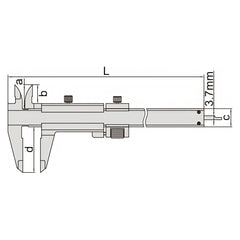 INSIZE Measuring Equipment Insize Vernier Caliper 0-180mm/0-7" Range Series 1233-180