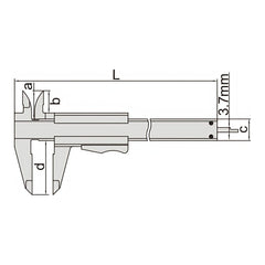 INSIZE Measuring Equipment Insize Vernier Caliper 0-200mm/0-8" x 0.02mm Range Series 1223-2002