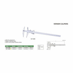 INSIZE Measuring Equipment Insize Vernier Caliper 0-300mm Range Series 1217-3001
