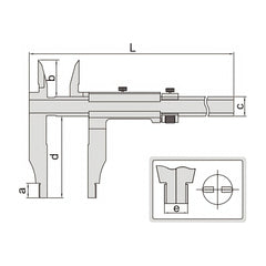 INSIZE Measuring Equipment Insize Vernier Caliper 0-600mm/0-24" Range Series 1236-614