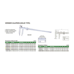 INSIZE Measuring Equipment Insize Vernier Caliper 0-600mm/0-24" Range Series 1236-614