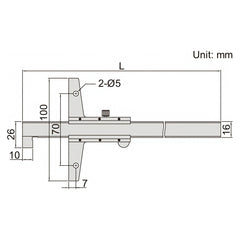 INSIZE Measuring Equipment Insize Vernier Hook Depth Gauge 0-300mm Range Series 1248-300