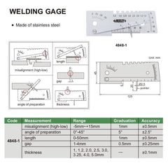 INSIZE Measuring Equipment Insize Welding Gauge 4848-1