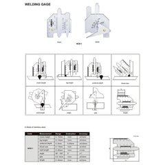 INSIZE MEASURING EQUIPMENT Insize Welding Gauge 62x77mm Range Series 4838-1