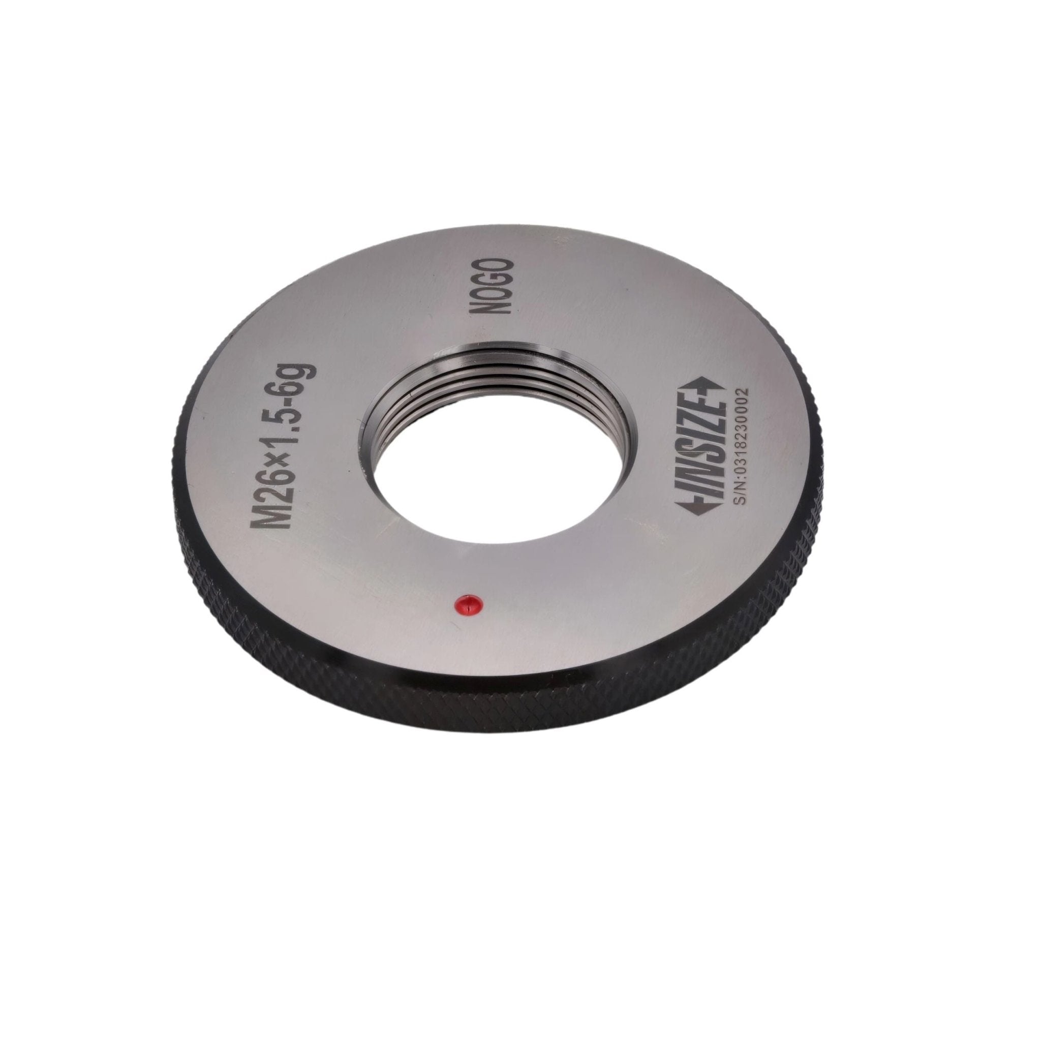 Insize Metric Fine Thread Ring Gauge NOGO M26 x 1.5 Class 6g Series 4129-26RN - Twin Eagle Imports