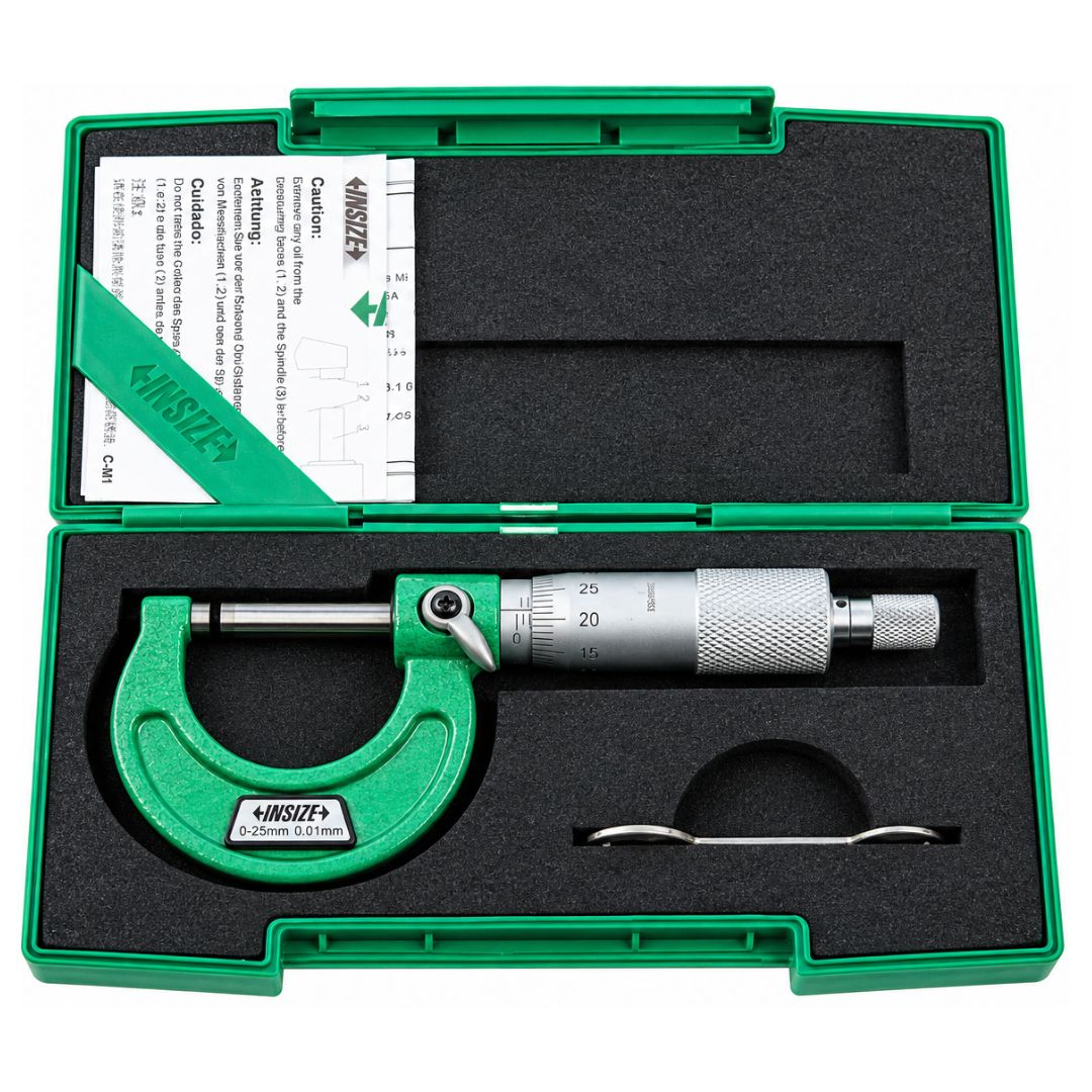 Insize Metric Outside Micrometer 0-25mm Range Series 3203-25A - Twin Eagle Imports
