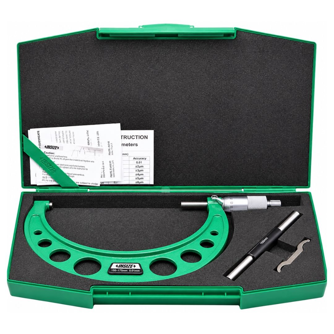 Insize Metric Outside Micrometer 150-175mm Range Series 3203-175A - Twin Eagle Imports