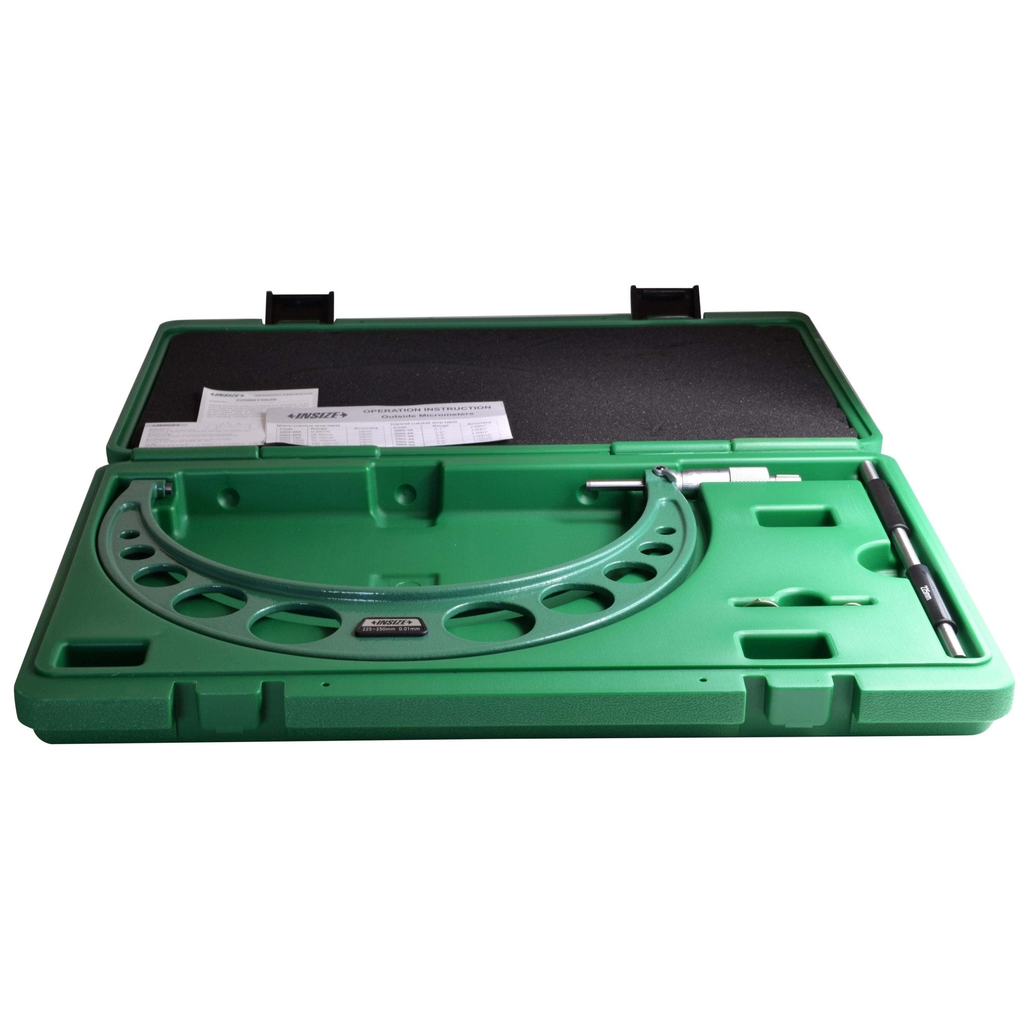 Insize Metric Outside Micrometer 225-250mm Range Series 3203-250A - Twin Eagle Imports