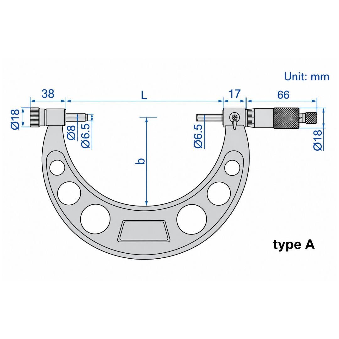 Insize Metric Outside Micrometer 400-500mm Range Series 3206-500 - Twin Eagle Imports