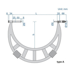 Insize Metric Outside Micrometer 700-800mm Range Series 3205-800 - Twin Eagle Imports