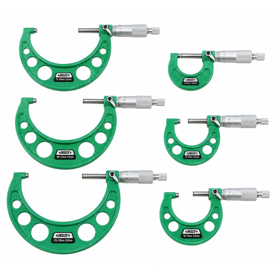 Insize Metric Outside Micrometer Set 0-150mm Range Series 3203-1506A - Twin Eagle Imports
