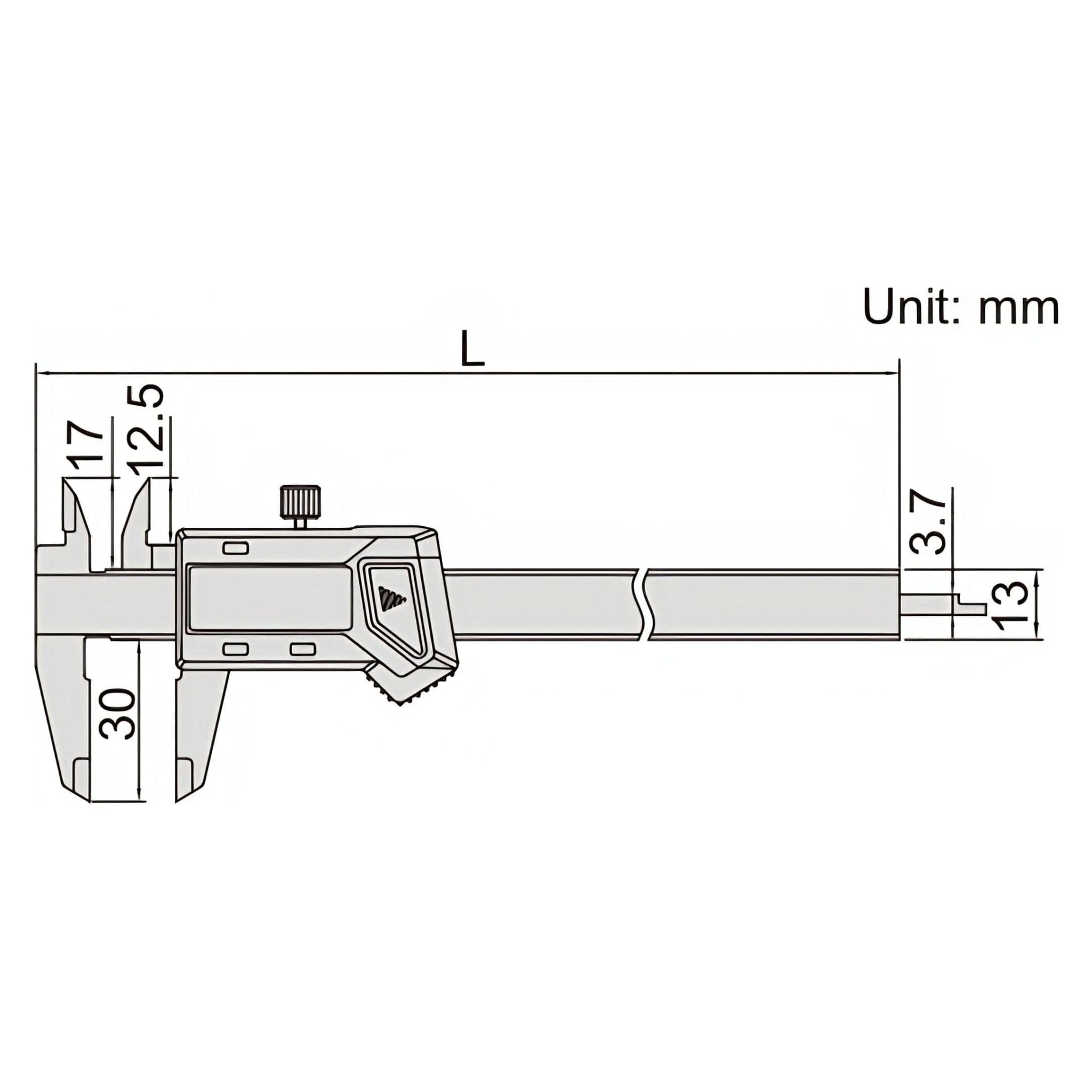 Insize Mini Digital Caliper 0-75mm/0-3" Range Series 1111-75A - Twin Eagle Imports