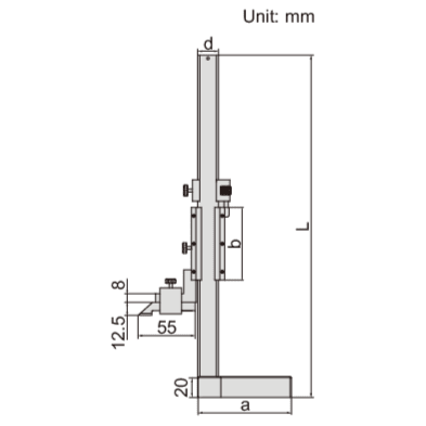 Insize Mini Vernier Height Gauge 0-150mm / 0-6" Range Series 1253-150 - Twin Eagle Imports
