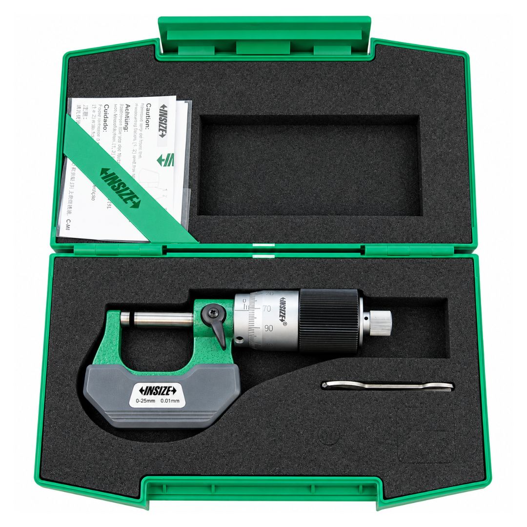 Insize Outside Micrometer Quick Feeding 0-25mm Range Series 3208-25B - Twin Eagle Imports
