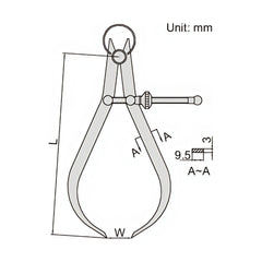 Insize Outside Spring Caliper 0-320mm Range Series 7262-300 - Twin Eagle Imports