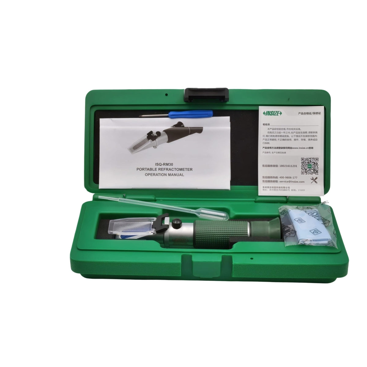 Insize Portable Refractometer 0-32% Brix Coolant Tester ISQ-RM30 - Twin Eagle Imports