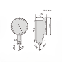 Insize Precision Dial Indicator 0.2mm Range Series 2880-02 - Twin Eagle Imports