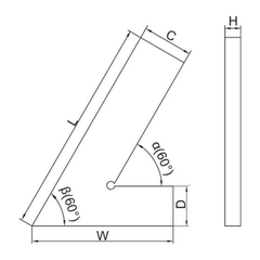 Insize Range 60° Square 120 X 80mm Series 4760-1120 - Twin Eagle Imports