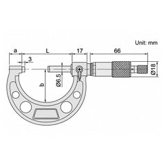 Insize Ratchet Stop Type Outside Micrometer 0-25mm Range Series 3210-25A - Twin Eagle Imports