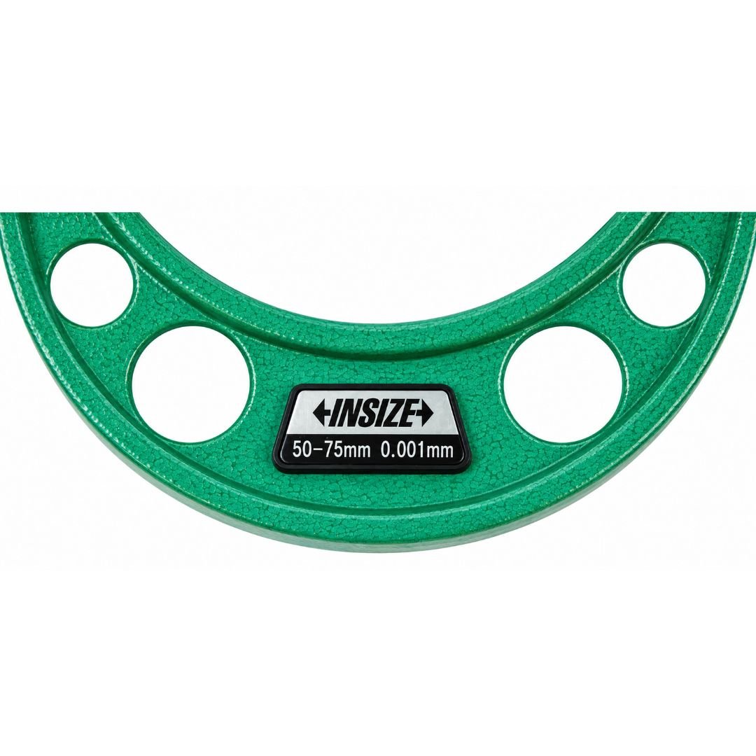 Insize Ratchet Stop Type Outside Micrometer 50-75mm Range Series 3210-75A - Twin Eagle Imports