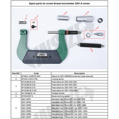 INSIZE SETTING STANDARD FOR SCREW THREAD MIC 60° Series 3281 - Twin Eagle Imports