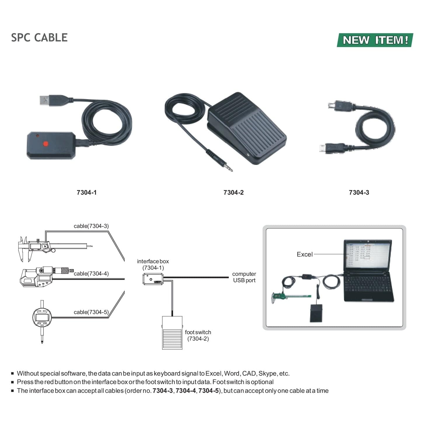 Insize SPC Interface Box with Cable (80″) Series 7304-1 - Twin Eagle Imports