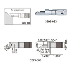 Insize Spray Can Seam Micrometer 0-0.6" Range Series 3293-063 - Twin Eagle Imports