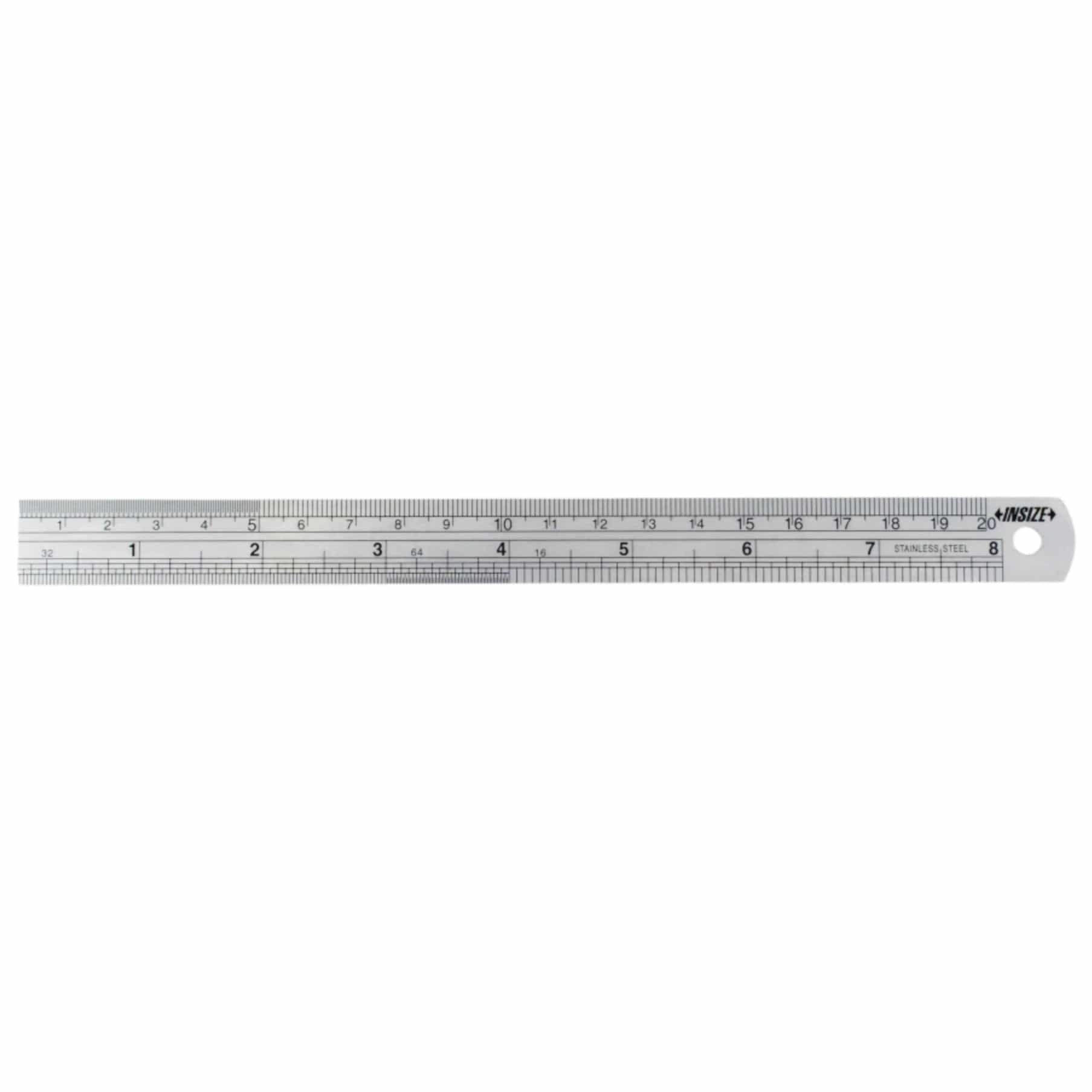 Insize Stainless Steel Ruler 200mm/8" Range Series 7110-200 - Twin Eagle Imports