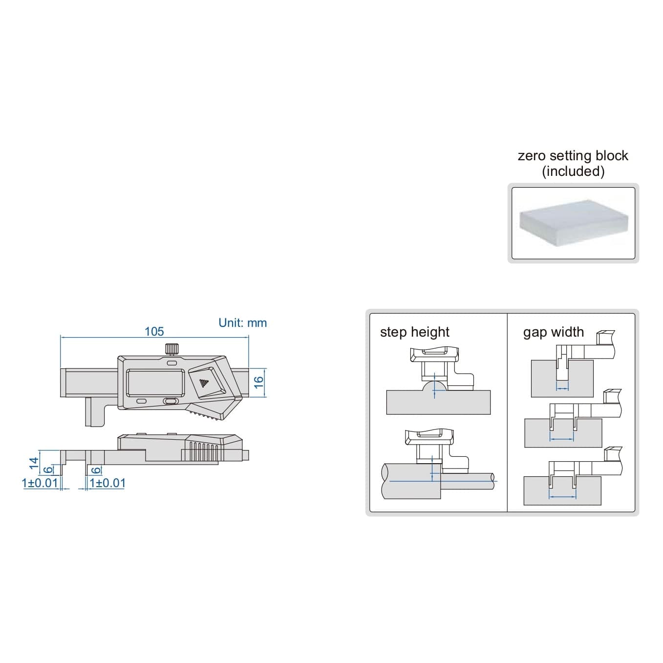 Insize Step & Gap Gauge 0-12.7mm/0-0.0.5" Range Series 2168-12 - Twin Eagle Imports