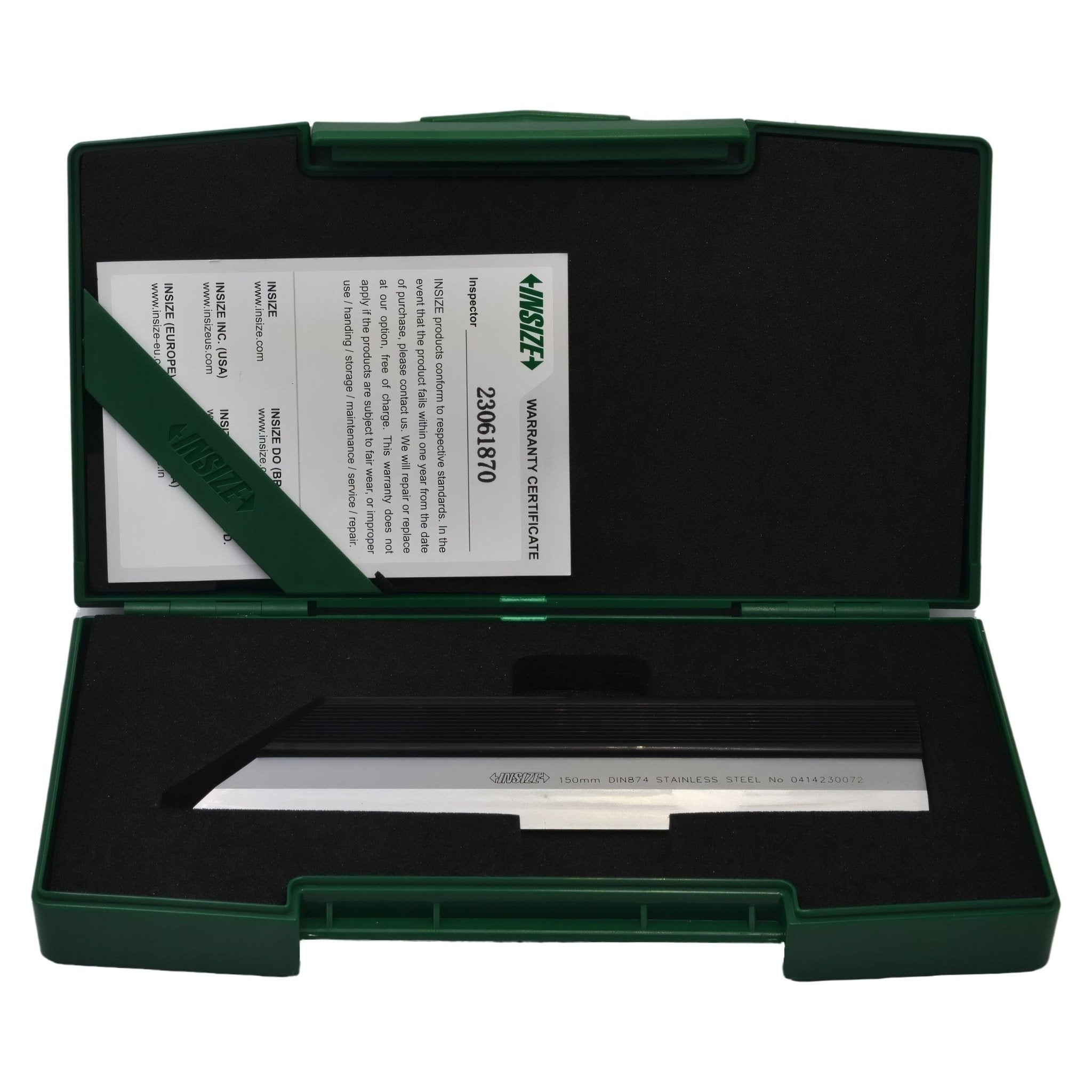 Insize Straight Edge 150mm Beveled Edge Series 4700-150 - Twin Eagle Imports