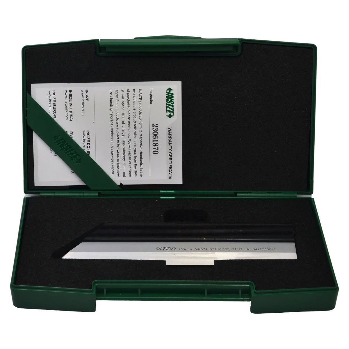 Insize Straight Edge 150mm Beveled Edge Series 4700-150 - Twin Eagle Imports