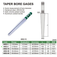 Insize Taper Bore Gauge 3-16mm Range Series 4852-3 - Twin Eagle Imports